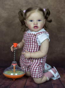24 inch Adorable Lifelike Reborn Baby Dolls Realistic Toddler Lottie Newborn Baby Doll Birthday Xmas Gift