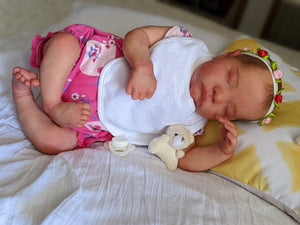 Handmade Reborn Baby Dolls Levi Sleeping Baby Doll Soft Silicone Lifelike Neborn Babies 18 Inch Baby Doll