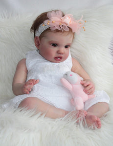 24 inch Lovely Lifelike Reborn Baby Dolls Realistic Adorable Toddler Lottie Reborn Baby Doll Girl