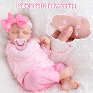 20-inch Lifelike Reborn Baby Doll - Realistic Silicone Newborn Toddler Toy for Ages 3+