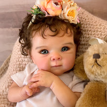 Load image into Gallery viewer, Pinky Reborn Lovely 18 Inch Newborn Baby Dolls Realistic Details That Look Like Newborn Baby Soft Skin Rooted Hair Gift For Kids
