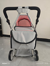 Carregar imagem no visualizador da galeria, Baby Doll Stroller Pram Adjustable Hood Pushchair Lightweight Foldable Buggy Style for Dolls Up to 55cm (22&quot;) Includes Storage Basket Shoulder Bag Gift for Girls Ages 3+
