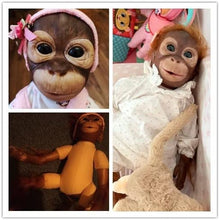 Laden Sie das Bild in den Galerie-Viewer, New 21INCH 52CM Handmade Detailed Paint Reborn Baby Monkey Newborn Doll Collectible Art Doll Toy for Kid Gift (Pink)

