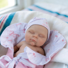Load image into Gallery viewer, PINKY REBORN Peaches | 12-Inch Solid Silicone Reborn Baby Girl Doll | Ultra-Realistic Sleeping Newborn with Pink Swaddle Blanket | Premium Collector's Doll
