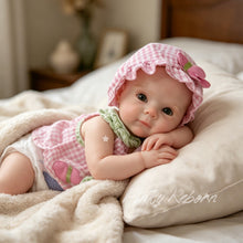 Загрузить изображение в средство просмотра галереи, Realistic Silicone Reborn Baby Doll - 12 Inch / 16 Inch - with Pink Gingham Outfit, Hat &amp; Box - Lifelike Hand-Painted Art Doll
