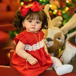 23 Inch Lovely Reborn Baby Dolls girl Realistic Beautiful Cloth Baby Doll Toddler Reborn Baby Dolls Gift