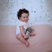 Загрузить изображение в средство просмотра галереи, Meadow 20 inch lifelike baby size full vinyl body reborn baby dolls adorable weighted cute face rooted hair dolls holiday toys gifts for kids open eyes
