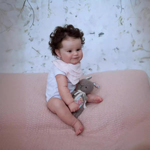Meadow 20 inch lifelike baby size full vinyl body reborn baby dolls adorable weighted cute face rooted hair dolls holiday toys gifts for kids open eyes