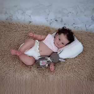 Meadow 20 inch lifelike baby size full vinyl body reborn baby dolls adorable weighted cute face rooted hair dolls holiday toys gifts for kids open eyes