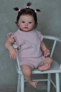 19 inch Adorable Realistic Reborn Baby Doll Handmade Lifelike Cloth Body Lifelike Newborn Baby Dolls Girl