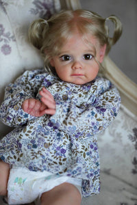 24inch Lifelike Reborn Toddler Baby Dolls Girl Maggie Lovely Realistic Newborn Baby Doll Gift for Kids