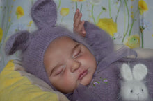 画像をギャラリービューアに読み込む, 19inch Sleeping Reborn Baby Dolls Silicone Soft Cloth Body Back Skin African American Reborn Baby Girl Doll Real Life Newborn Baby Doll
