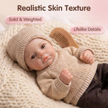 Загрузить изображение в средство просмотра галереи, 16cm Mini Full Solid Platinum Silicone Reborn Baby Doll, Lifelike Realistic Newborn Silicone Doll, Collectible Art Doll Gift for Doll Lovers

