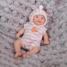 Load image into Gallery viewer, Pinky Reborn 6 Inch Mini Reborn Baby Dolls Full Silicone Baby Girl,Tiny Silicone Baby Dolls ，Mini Realistic Newborn Baby Doll with Clothes Set &amp; Feeding Accessories (Vivienne)

