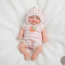Load image into Gallery viewer, Pinky Reborn 6 Inch Mini Reborn Baby Dolls Full Silicone Baby Girl,Tiny Silicone Baby Dolls ，Mini Realistic Newborn Baby Doll with Clothes Set &amp; Feeding Accessories (Vivienne)
