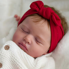 Load image into Gallery viewer, Pinky Reborn Baby Dolls Cute Loulou 20 inch 50 CM Full Body Vinyl Silicone Baby Dolls Girl with Hand Rooted Hair Realistic Reborn Dolls with Anatomically Correct
