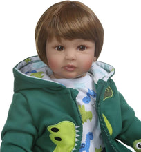 Load image into Gallery viewer, Reborn Toddler Dolls 24 Inch Realistic Giant Dinosaur Themed Babydolls Set With Plush Dino Doll Pacifier Collectible Birthday Holiday Gifts For Kids
