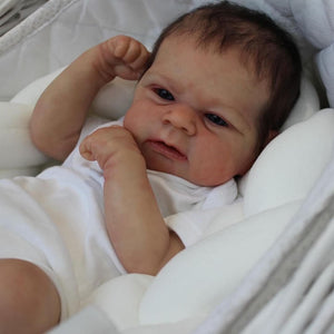 17inch Cuddly Lifelike Reborn Baby Dolls Elijah Soft Silicone Realistic Newborn Baby Doll Xmas Birthday Gift