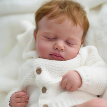 Load image into Gallery viewer, Pinky Reborn Baby Dolls Cute Loulou 20 inch 50 CM Full Body Vinyl Silicone Baby Dolls Girl with Hand Rooted Hair Realistic Reborn Dolls with Anatomically Correct
