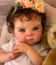 Load image into Gallery viewer, Pinky Reborn Lovely 18 Inch Newborn Baby Dolls Realistic Details That Look Like Newborn Baby Soft Skin Rooted Hair Gift For Kids
