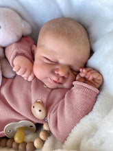 Load image into Gallery viewer, 18 inch lovely cute face slepping reborn baby dolls good gifts ideas for kids birthday holiday present full vinyl body dolls
