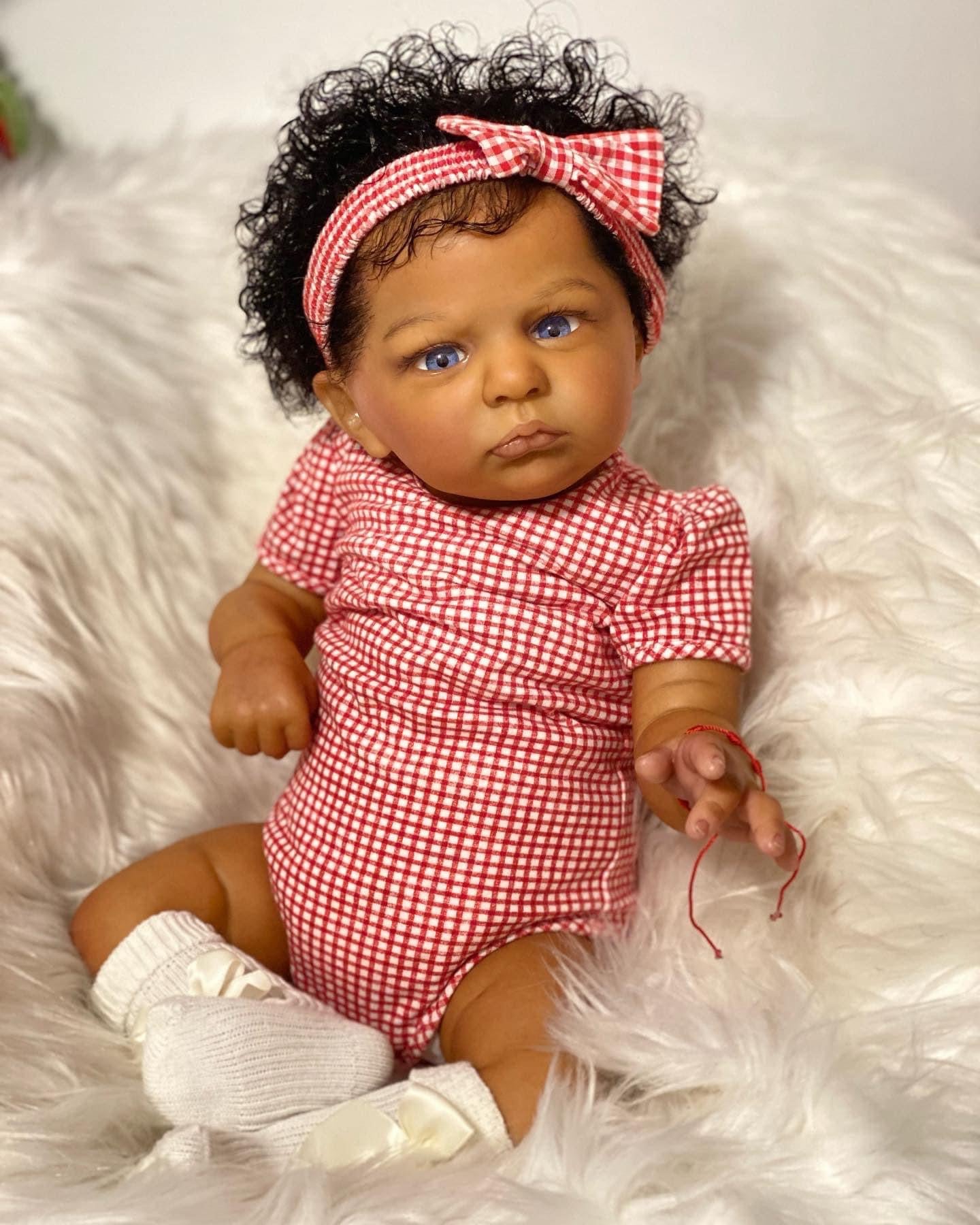 23 Inches Lifelike Reborn Baby Doll Black African American