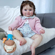 Load image into Gallery viewer, Pinky Reborn Washable Full Body Vinyl Silicone Maddie Girl Dolls Reborn Baby Dolls 20 Inch Real Looking Reborn Doll Best Birthday Set Toys for Kids
