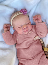 Load image into Gallery viewer, 18 inch lovely cute face slepping reborn baby dolls good gifts ideas for kids birthday holiday present full vinyl body dolls
