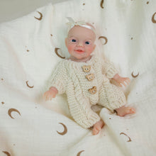 Load image into Gallery viewer, 8 inch Mouth Can Open Super Soft Solid Platinum silicone Flexible Elastic Mini Handy Baby Reborn Charlie Girl Doll
