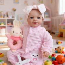 Load image into Gallery viewer, Reborn Dolls Reborn Baby Dolls Sunny 19 inch Realistic Newborn Girls Lifelike Real Baby Open Eye Softness Cloth Body that Look Cute Toddler For Kids Age 3+
