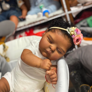 20 inch Realistic Reborn Baby Dolls Peaches Black Skin High-end Painting African - American Playmate Toys For Children New Parents
