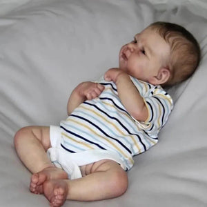17 inch Lifelike Reborn Baby Dolls Elijah Soft Silicone Realistic Newborn Baby Doll Xmas Birthday Gift