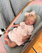 Load image into Gallery viewer, Rosalie 20-Inch Reborn Baby Doll Gift Set  Choose Full Vinyl Girl or Soft Body  Rooted Blonde Hair, Closed Eyes Includes Pacifier, Bottle &amp; Birth Certificate 1.2KG Realistic Weight
