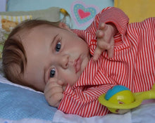 Carregar imagem no visualizador da galeria, 23 Inch Lifelike Adorable Reborn Baby Doll Soft Cloth Realistic Baby Doll Cuddly Toddler Reborn Baby Boy
