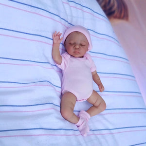 10" Mini Reborn Baby Doll Luna | Hand-Painted Hair, Soft Cloth Body, Realistic Newborn Look dolls under 40