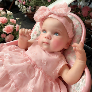 Bettie 18 inch Cuddly Lifelike Newborn Baby Dolls Girl Bettie Adorable Realistic Reborn Babies Handmade Soft Cloth Body Blue Eyes