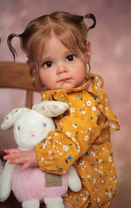 24inch Adorable Lifelike Reborn Toddler Girl Cloth Body Realistic Newborn Baby Doll Gift