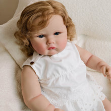 Load image into Gallery viewer, 24&quot; Realistic Reborn Baby Doll Charlotte - Cloth Body with Rooted Brown Hair &amp; Hand-Painted Features
