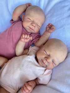 18 Inch Adorable Reborn Baby Dolls Girls Twins Soft Cloth Vinyl Silicone Lovely Lifelike Reborn Baby Dolls Realistic Newborn Baby Dolls Girls
