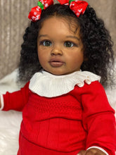 Load image into Gallery viewer, Christmas Gifts 26 inch Africa-American Lovely Lifelike Reborn Baby Dolls Toddler Babydolls Girl Toys Soft Cloth Body Adorable Realistic Newborn Baby Doll Gift
