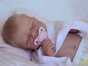 18 Inch Lifelike Sleeping Realistic Newborn Baby Dolls Silicone Full Body Real Lovely Reborn Baby Doll Girl Birthday Xmas Gift for Kids Age 3+