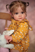 Carica l&#39;immagine nel visualizzatore di Gallery, 24inch Adorable Lifelike Reborn Toddler Girl Cloth Body Realistic Newborn Baby Doll Gift
