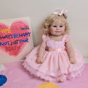 20 / 24 Zoll Reborn Babypuppen Mädchen Real Life Silikon Babypuppen Realistische Reborn Kleinkindpuppe namens Maddie