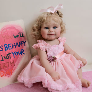 20 / 24 Zoll Reborn Babypuppen Mädchen Real Life Silikon Babypuppen Realistische Reborn Kleinkindpuppe namens Maddie