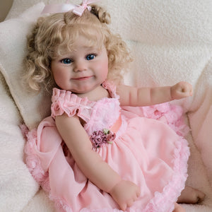20 / 24 Zoll Reborn Babypuppen Mädchen Real Life Silikon Babypuppen Realistische Reborn Kleinkindpuppe namens Maddie
