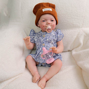 20 Inch Soft Body Doll Charlie - Realistic Implanted Hair, Hand-Painted Makeup, Brown Glass Eyes & Eyelashes - Collector's Edition Gift