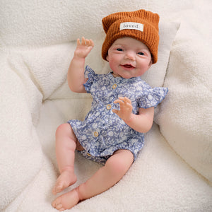 20 Inch Soft Body Doll Charlie - Realistic Implanted Hair, Hand-Painted Makeup, Brown Glass Eyes & Eyelashes - Collector's Edition Gift