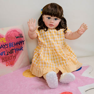 Pippa 26 Inch Collectible reborn dolls Weighted reborn baby doll feels real Custom reborn doll with birth certificate  CE certified