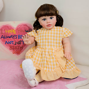 Pippa 26 Inch Collectible reborn dolls Weighted reborn baby doll feels real Custom reborn doll with birth certificate  CE certified