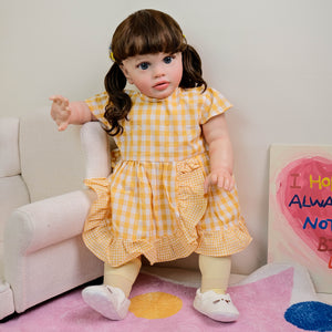Pippa 26 Inch Collectible reborn dolls Weighted reborn baby doll feels real Custom reborn doll with birth certificate  CE certified